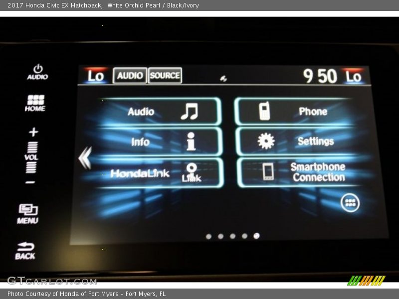 White Orchid Pearl / Black/Ivory 2017 Honda Civic EX Hatchback