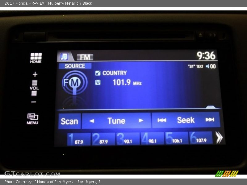 Mulberry Metallic / Black 2017 Honda HR-V EX