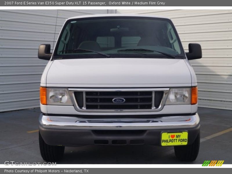 Oxford White / Medium Flint Grey 2007 Ford E Series Van E350 Super Duty XLT 15 Passenger
