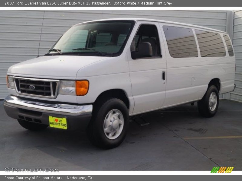 Oxford White / Medium Flint Grey 2007 Ford E Series Van E350 Super Duty XLT 15 Passenger