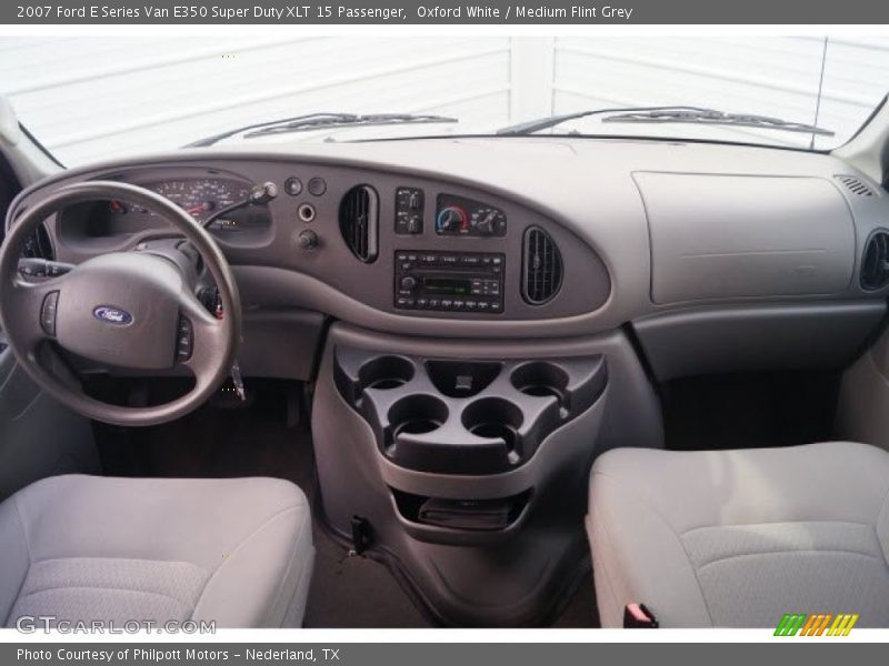 Oxford White / Medium Flint Grey 2007 Ford E Series Van E350 Super Duty XLT 15 Passenger