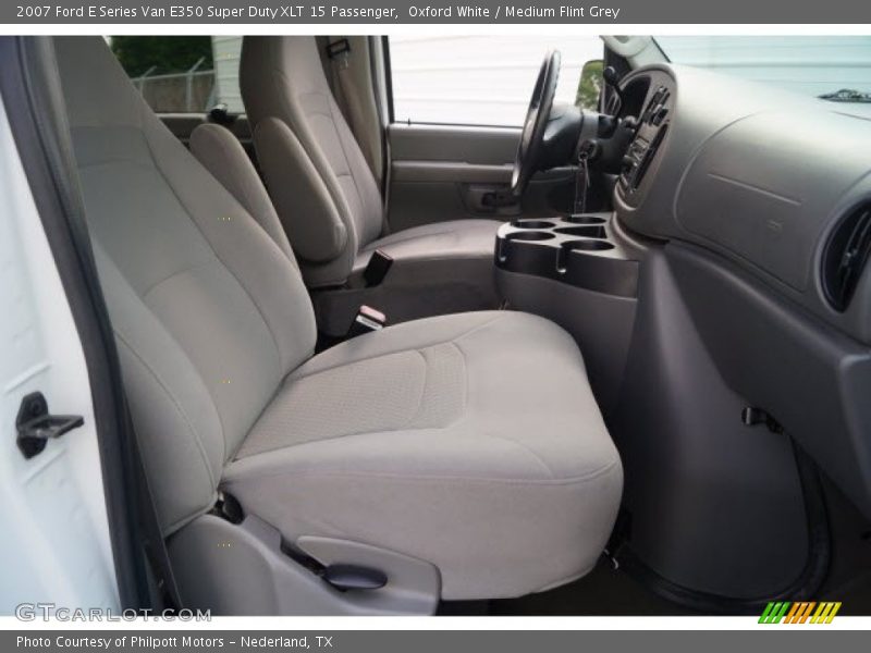 Oxford White / Medium Flint Grey 2007 Ford E Series Van E350 Super Duty XLT 15 Passenger