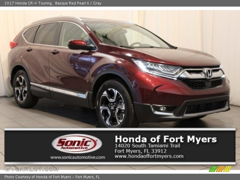Basque Red Pearl II / Gray 2017 Honda CR-V Touring