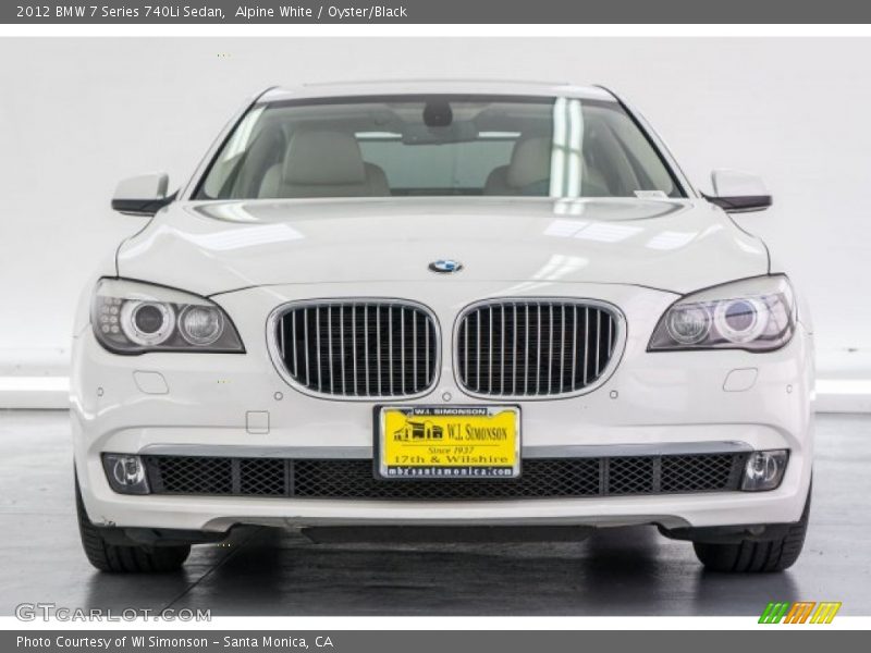 Alpine White / Oyster/Black 2012 BMW 7 Series 740Li Sedan