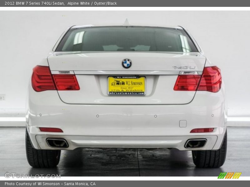 Alpine White / Oyster/Black 2012 BMW 7 Series 740Li Sedan