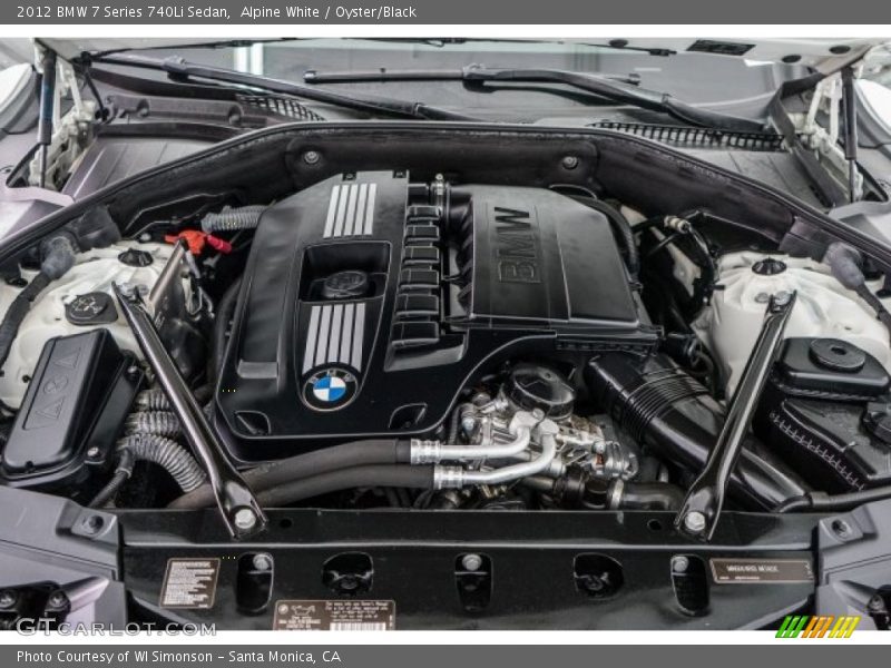 Alpine White / Oyster/Black 2012 BMW 7 Series 740Li Sedan