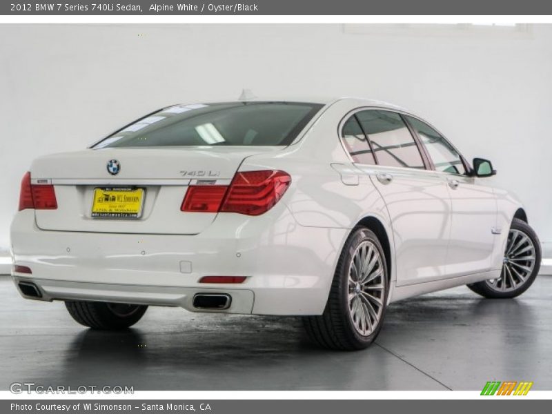 Alpine White / Oyster/Black 2012 BMW 7 Series 740Li Sedan