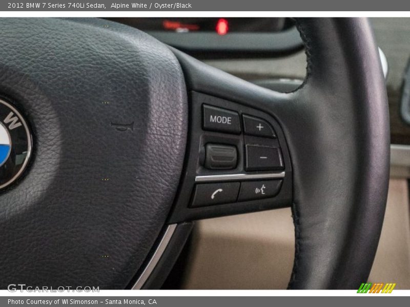 Alpine White / Oyster/Black 2012 BMW 7 Series 740Li Sedan