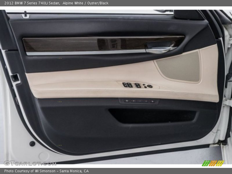 Alpine White / Oyster/Black 2012 BMW 7 Series 740Li Sedan