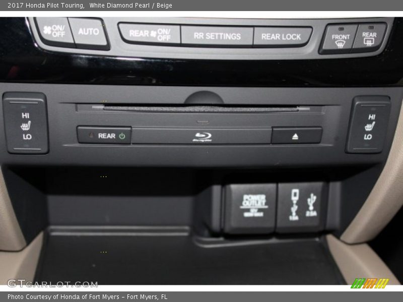 White Diamond Pearl / Beige 2017 Honda Pilot Touring