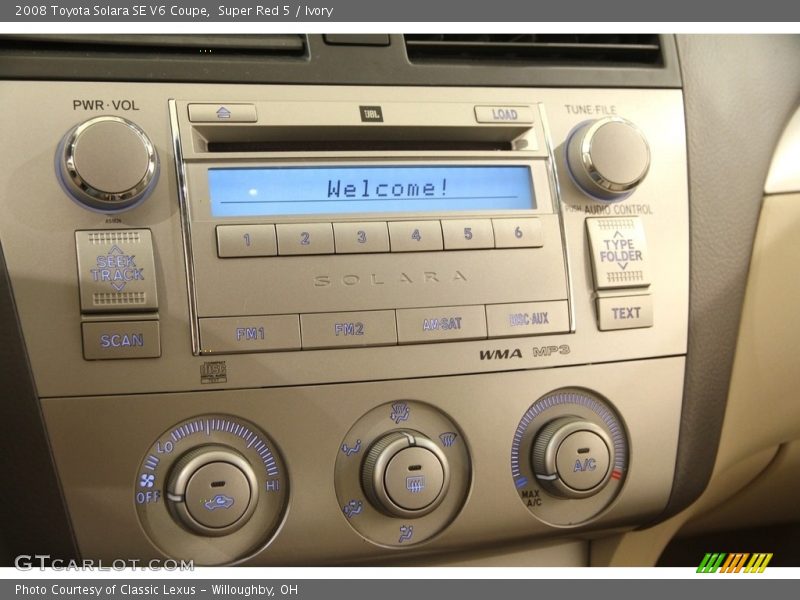Super Red 5 / Ivory 2008 Toyota Solara SE V6 Coupe
