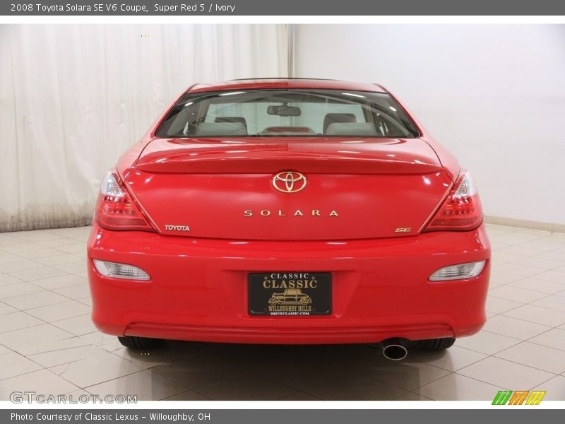 Super Red 5 / Ivory 2008 Toyota Solara SE V6 Coupe