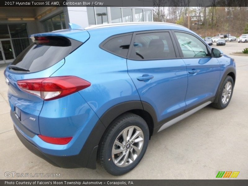 Caribbean Blue / Gray 2017 Hyundai Tucson SE AWD