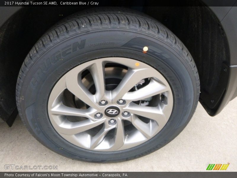 Caribbean Blue / Gray 2017 Hyundai Tucson SE AWD