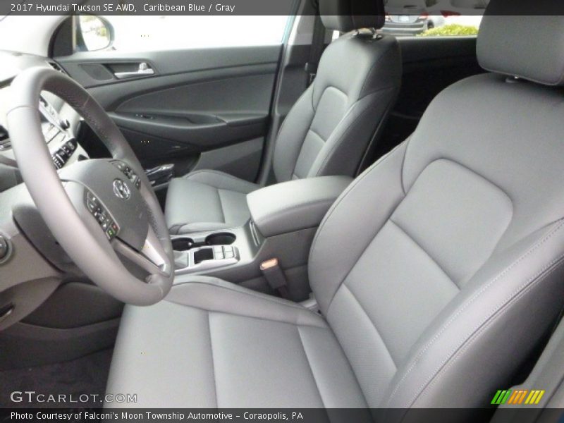 Caribbean Blue / Gray 2017 Hyundai Tucson SE AWD