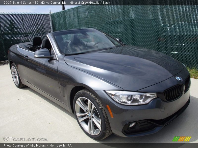 Mineral Grey Metallic / Black 2017 BMW 4 Series 430i xDrive Convertible