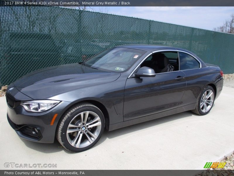 Mineral Grey Metallic / Black 2017 BMW 4 Series 430i xDrive Convertible