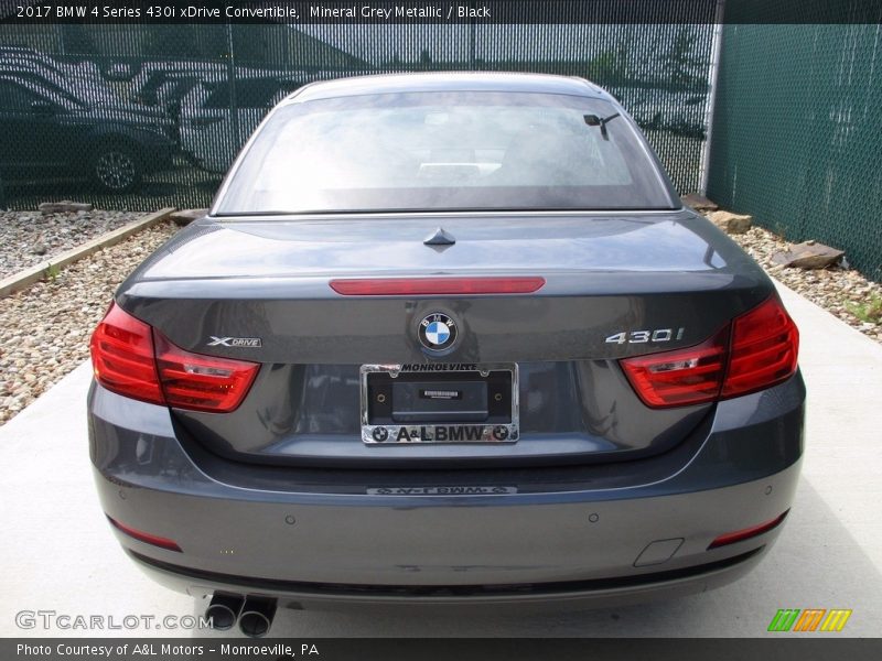 Mineral Grey Metallic / Black 2017 BMW 4 Series 430i xDrive Convertible