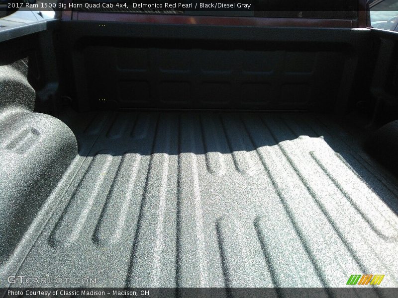 Delmonico Red Pearl / Black/Diesel Gray 2017 Ram 1500 Big Horn Quad Cab 4x4
