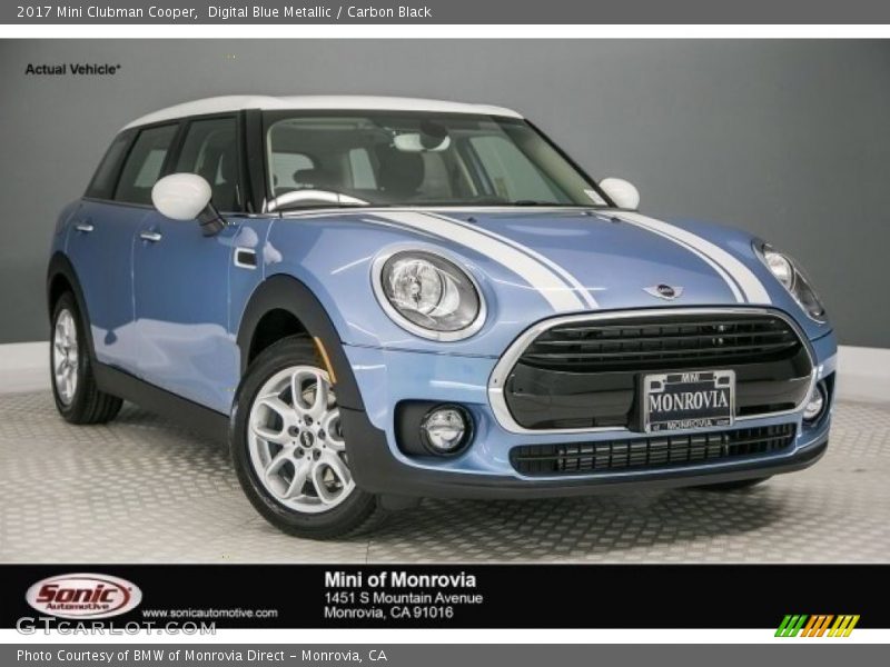 Digital Blue Metallic / Carbon Black 2017 Mini Clubman Cooper