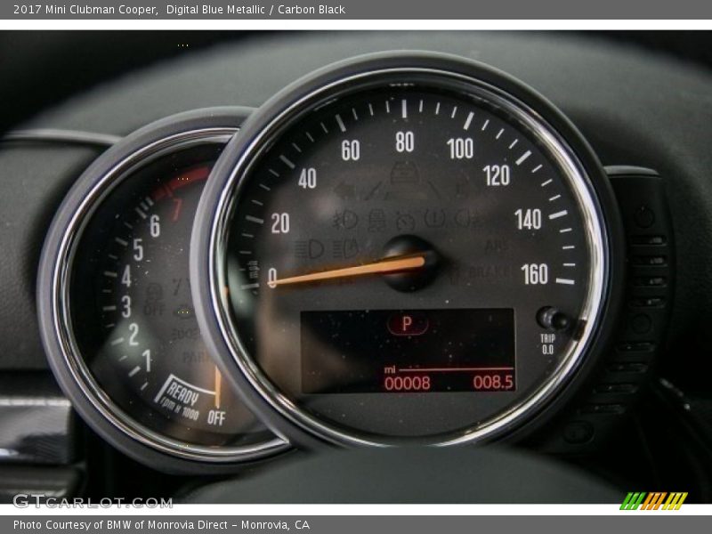 Digital Blue Metallic / Carbon Black 2017 Mini Clubman Cooper