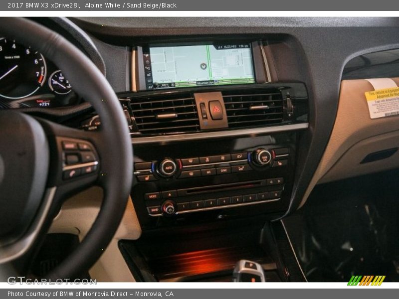 Alpine White / Sand Beige/Black 2017 BMW X3 xDrive28i