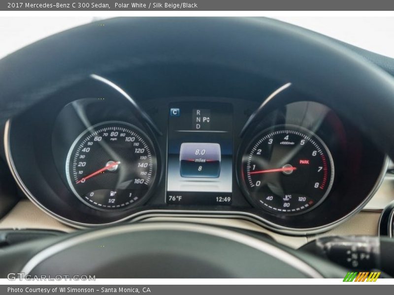 Polar White / Silk Beige/Black 2017 Mercedes-Benz C 300 Sedan
