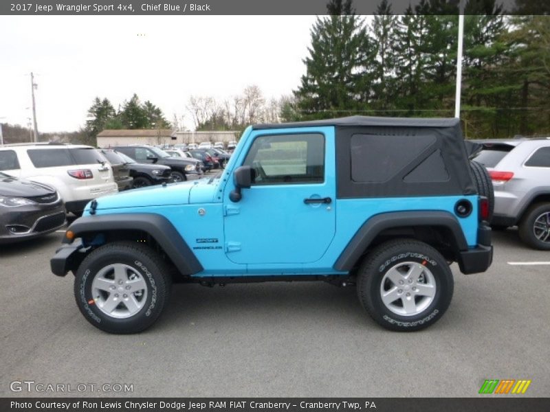 Chief Blue / Black 2017 Jeep Wrangler Sport 4x4