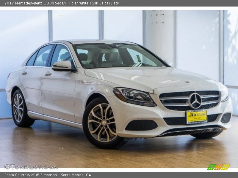 Polar White / Silk Beige/Black 2017 Mercedes-Benz C 300 Sedan