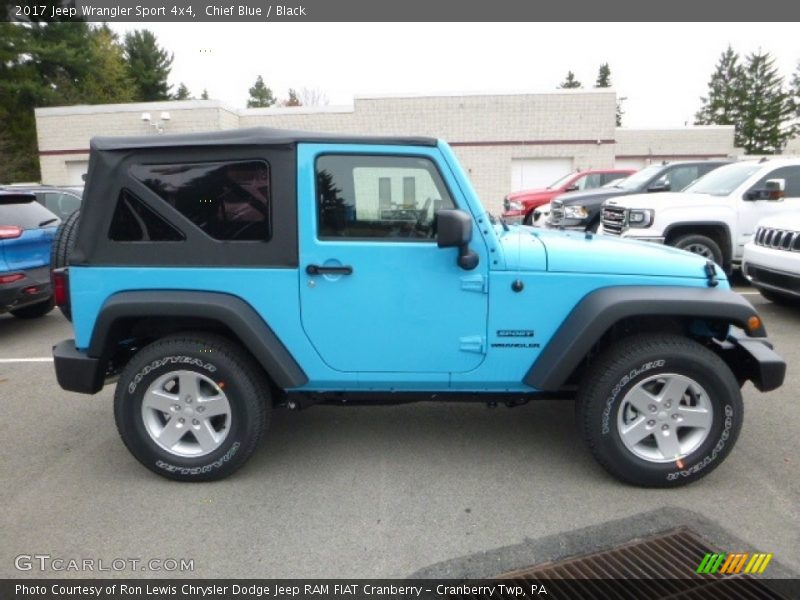 Chief Blue / Black 2017 Jeep Wrangler Sport 4x4