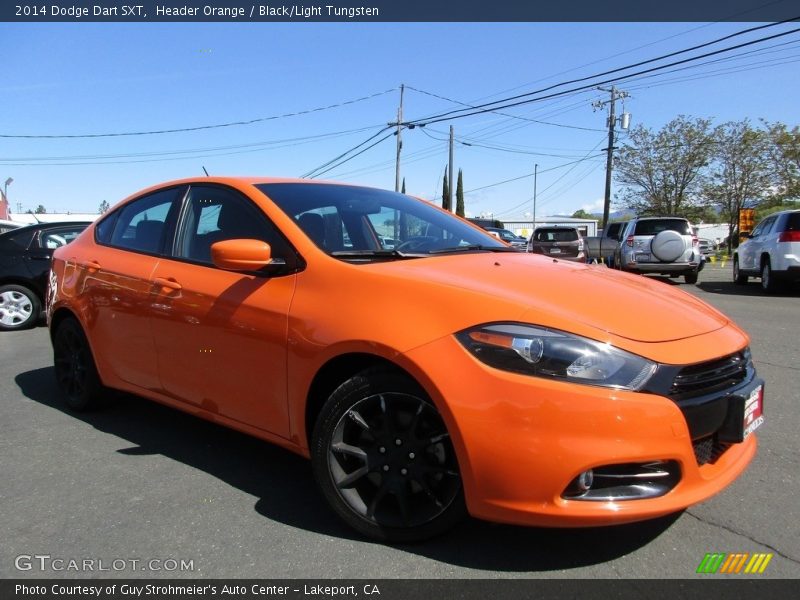 Header Orange / Black/Light Tungsten 2014 Dodge Dart SXT