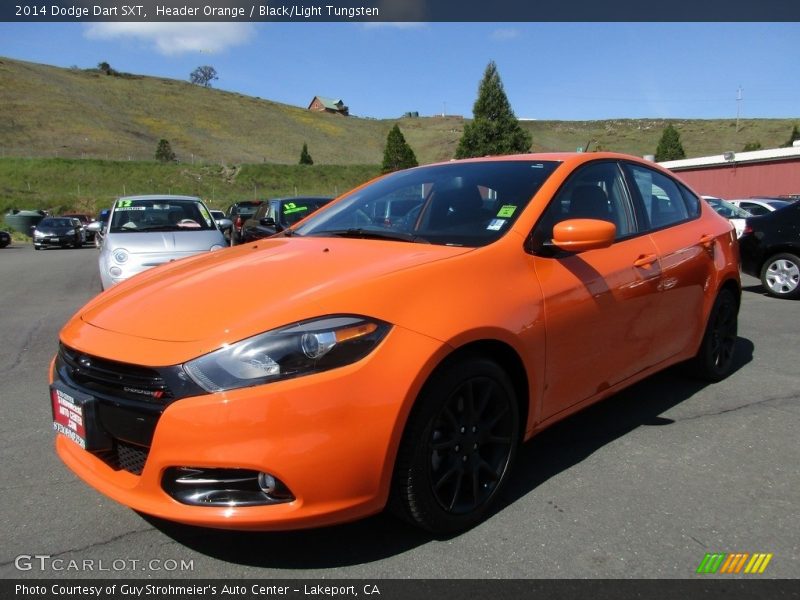 Header Orange / Black/Light Tungsten 2014 Dodge Dart SXT