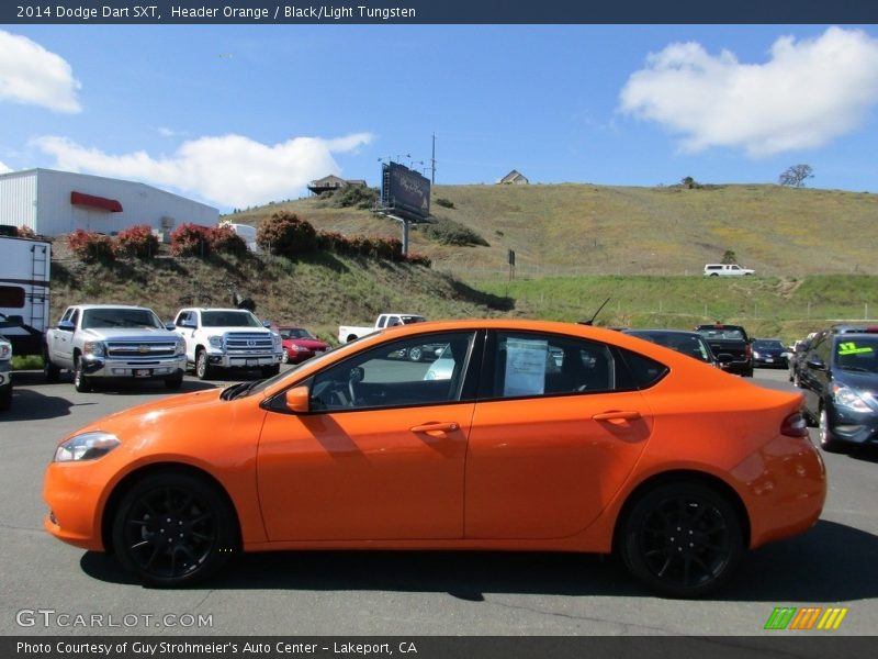 Header Orange / Black/Light Tungsten 2014 Dodge Dart SXT