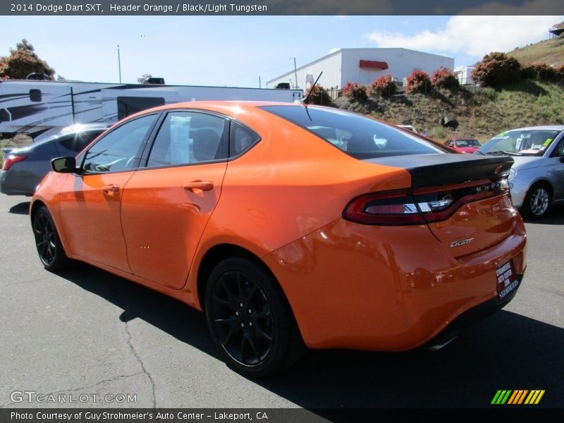 Header Orange / Black/Light Tungsten 2014 Dodge Dart SXT