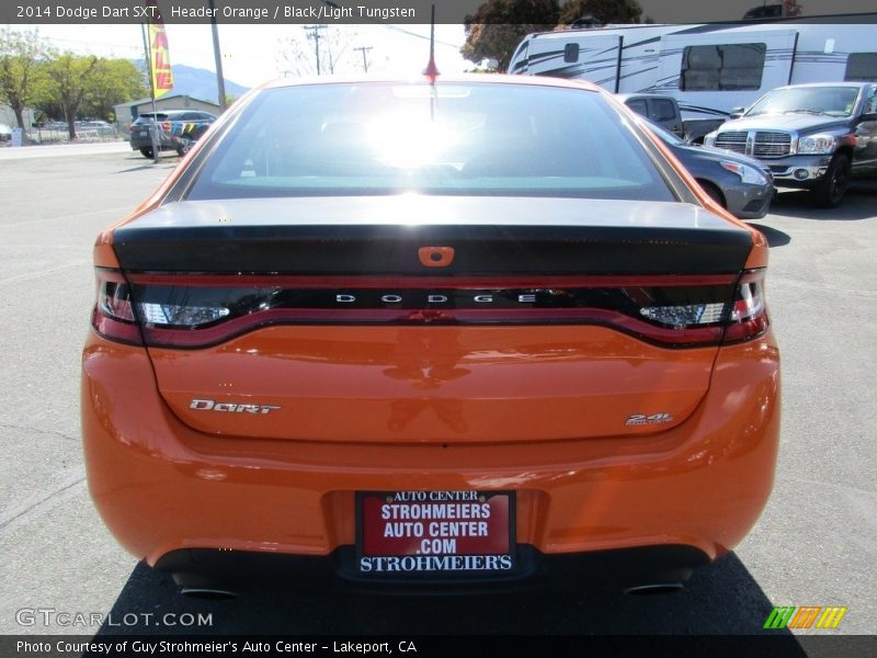 Header Orange / Black/Light Tungsten 2014 Dodge Dart SXT