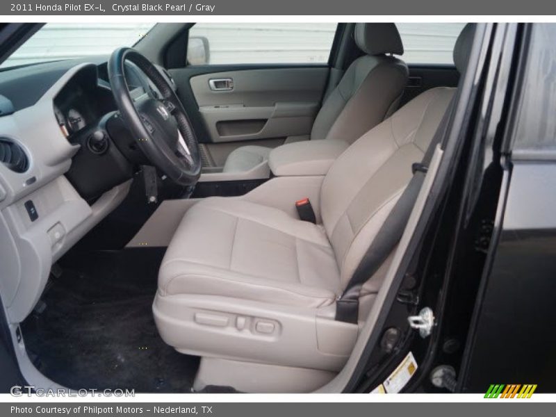 Crystal Black Pearl / Gray 2011 Honda Pilot EX-L