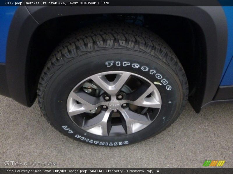 Hydro Blue Pearl / Black 2017 Jeep Cherokee Trailhawk 4x4