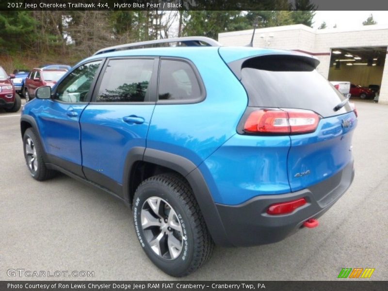 Hydro Blue Pearl / Black 2017 Jeep Cherokee Trailhawk 4x4