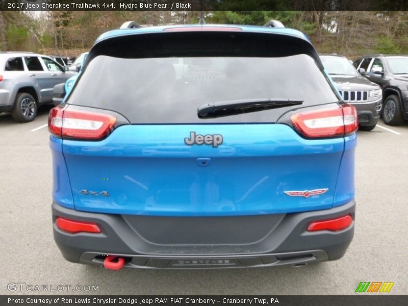 Hydro Blue Pearl / Black 2017 Jeep Cherokee Trailhawk 4x4