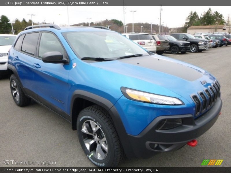 Hydro Blue Pearl / Black 2017 Jeep Cherokee Trailhawk 4x4