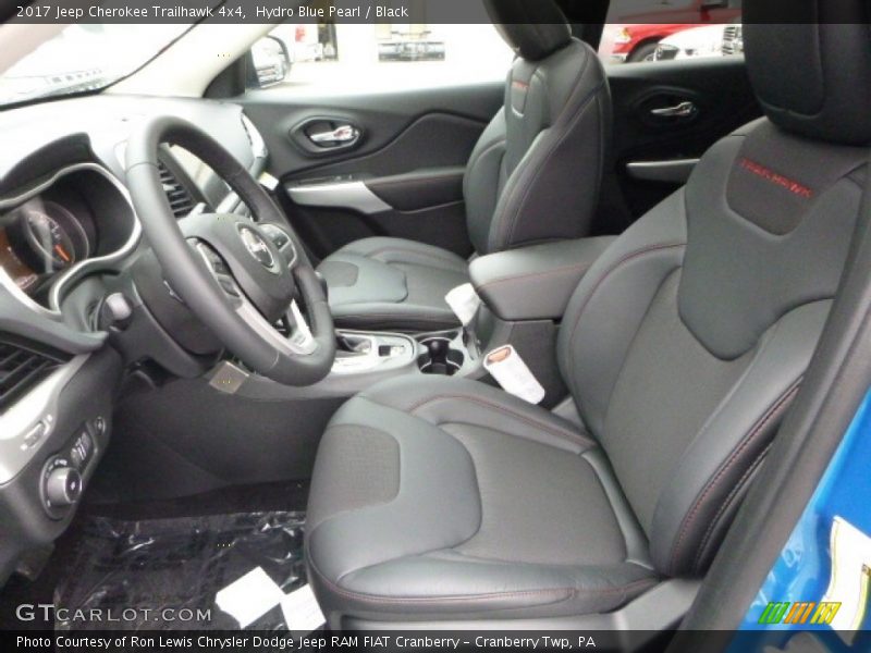 Hydro Blue Pearl / Black 2017 Jeep Cherokee Trailhawk 4x4