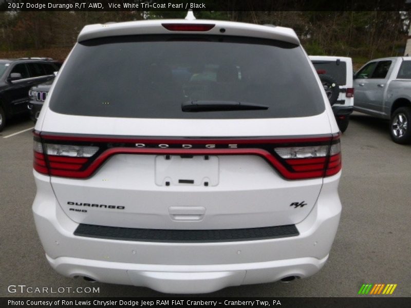 Vice White Tri-Coat Pearl / Black 2017 Dodge Durango R/T AWD