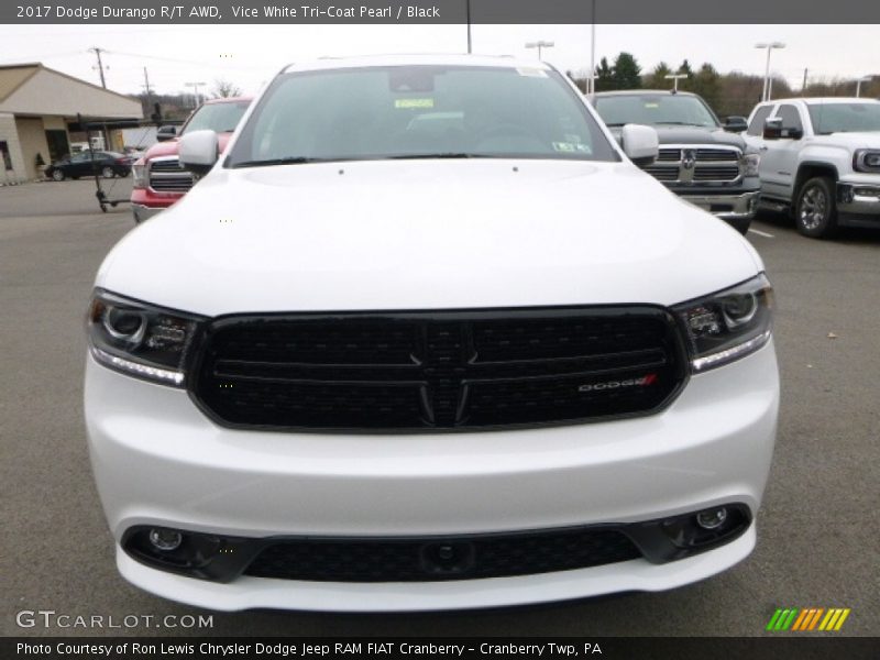 Vice White Tri-Coat Pearl / Black 2017 Dodge Durango R/T AWD