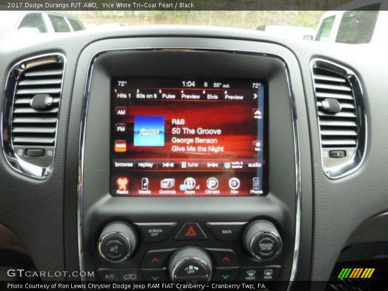 Vice White Tri-Coat Pearl / Black 2017 Dodge Durango R/T AWD