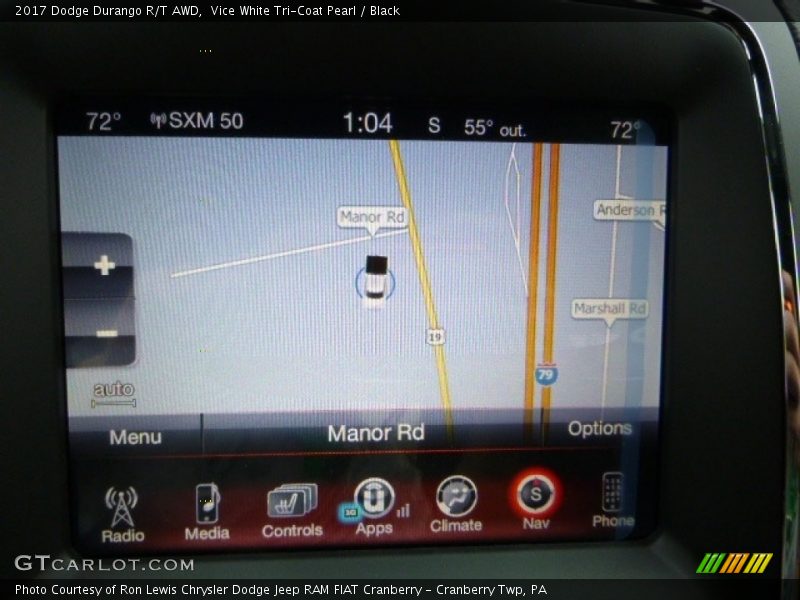 Vice White Tri-Coat Pearl / Black 2017 Dodge Durango R/T AWD