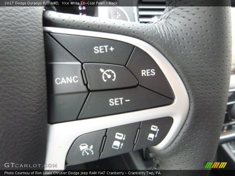 Vice White Tri-Coat Pearl / Black 2017 Dodge Durango R/T AWD