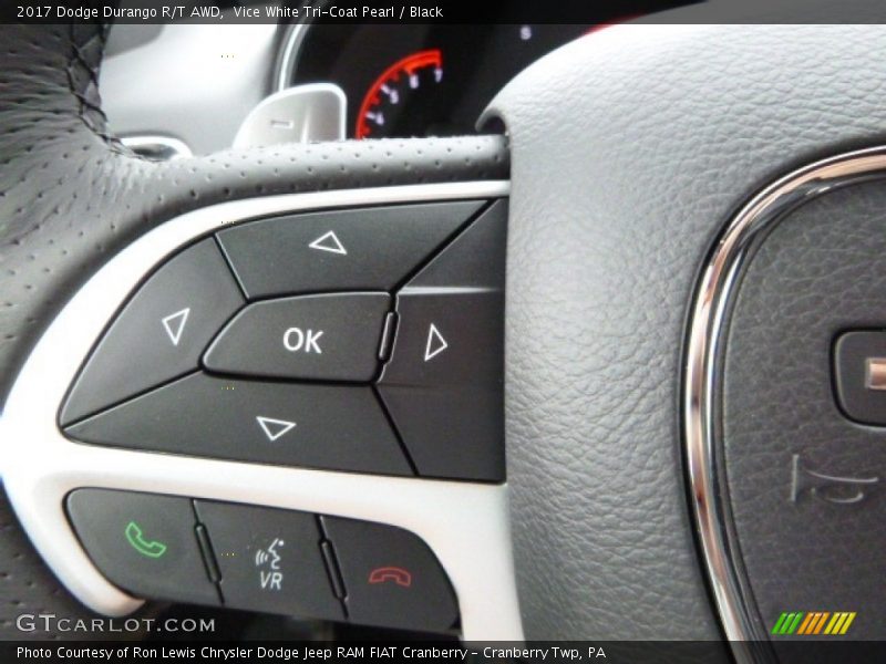 Vice White Tri-Coat Pearl / Black 2017 Dodge Durango R/T AWD