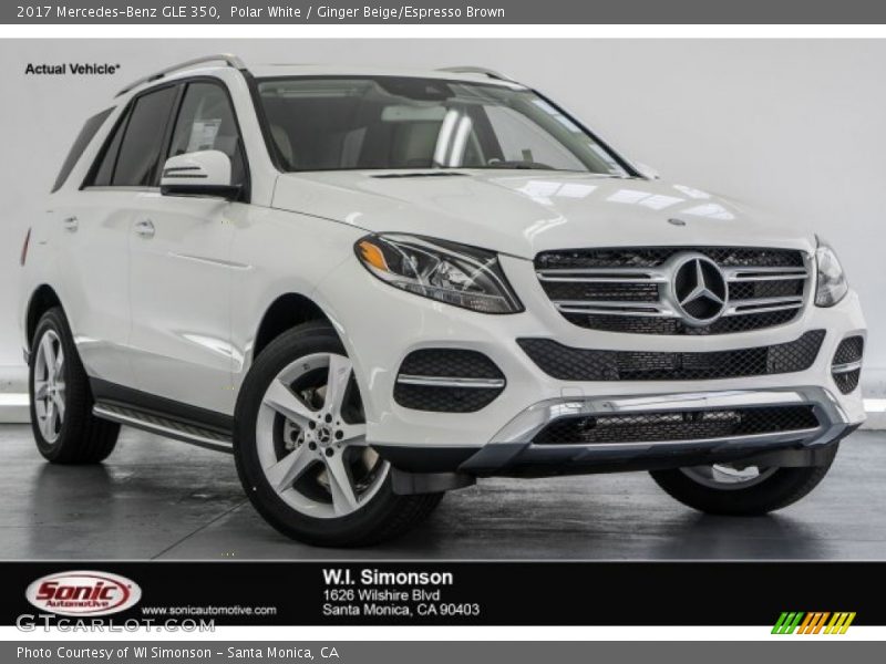 Polar White / Ginger Beige/Espresso Brown 2017 Mercedes-Benz GLE 350