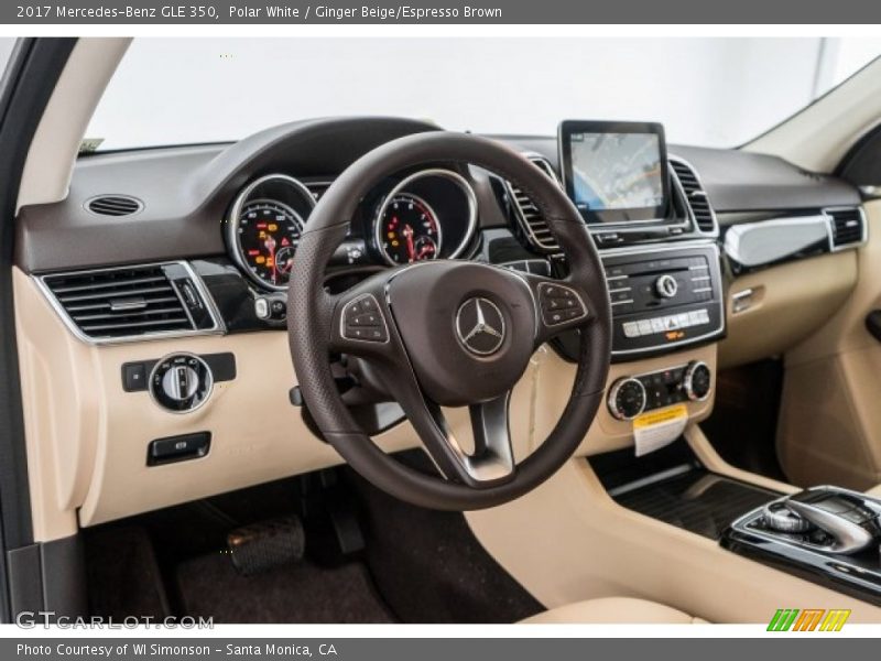 Polar White / Ginger Beige/Espresso Brown 2017 Mercedes-Benz GLE 350