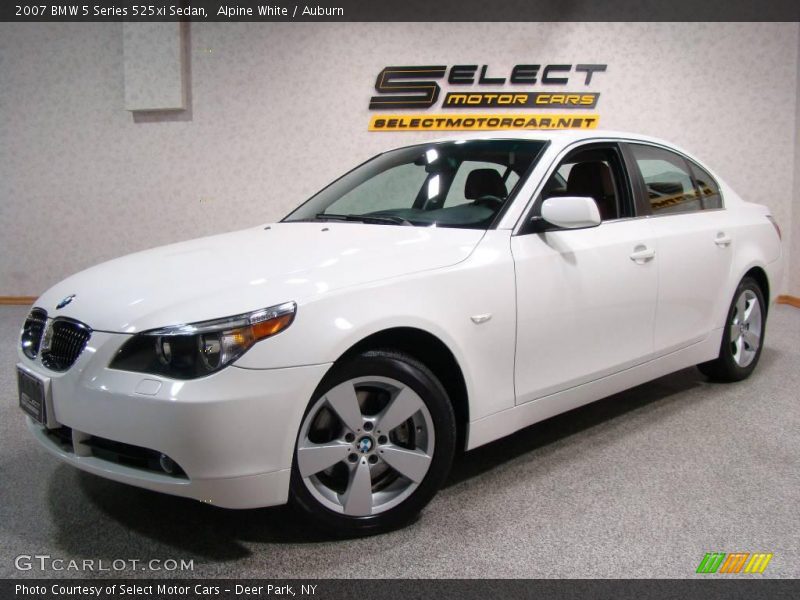 Alpine White / Auburn 2007 BMW 5 Series 525xi Sedan